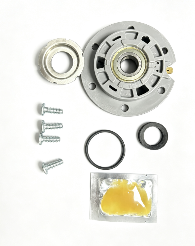 Secure industrial packaging protecting the washing machine drum support shaft