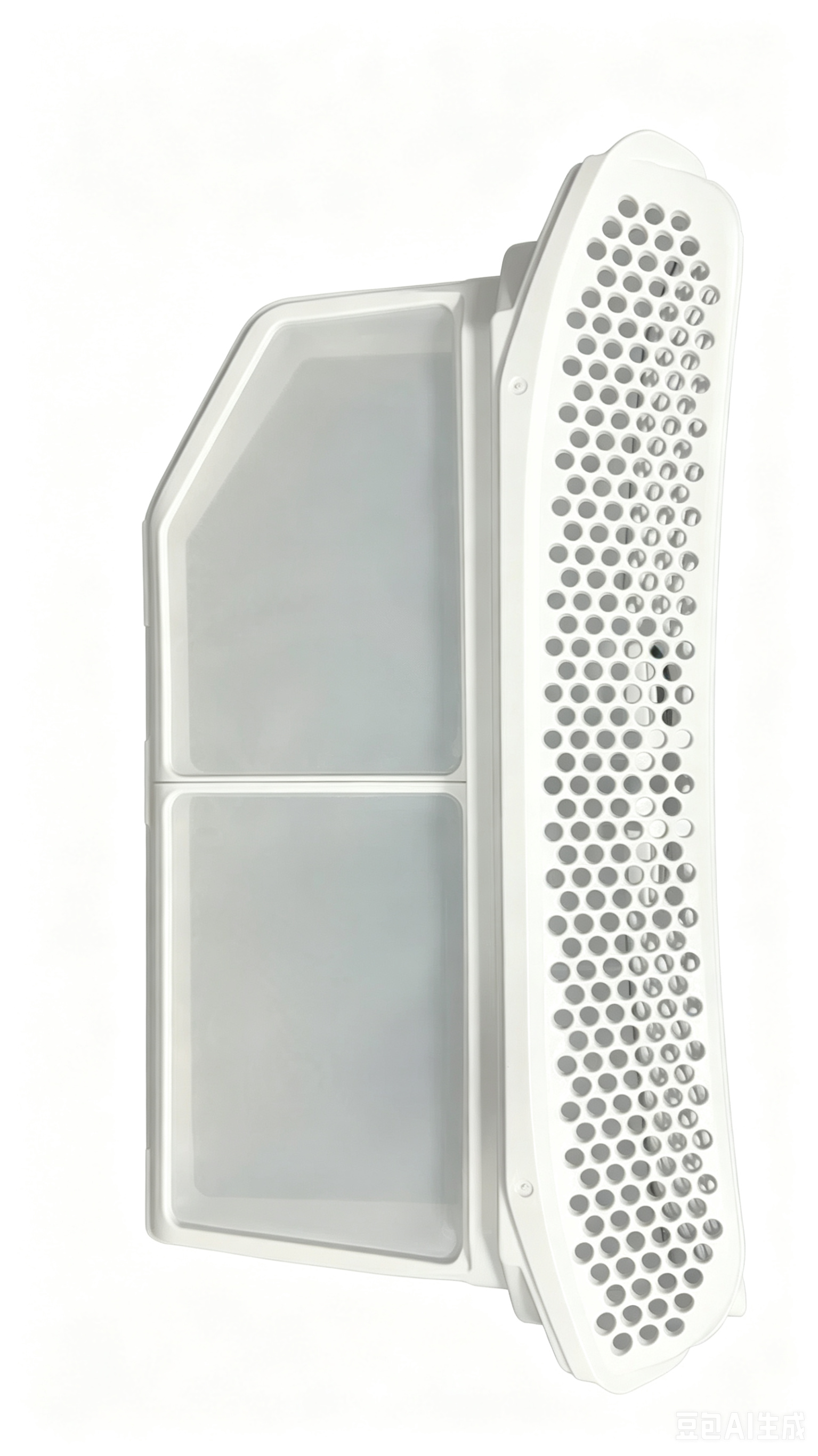 Tumble dryer fluff filter micro-mesh detail for efficient airflow and lint interception